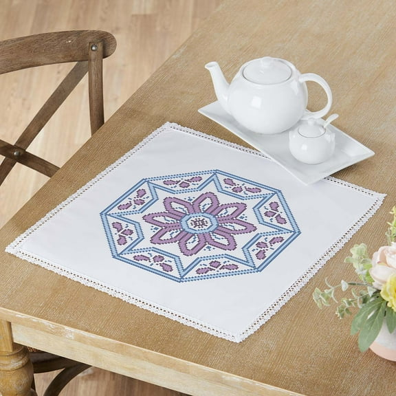 Herrschners® Daydreams Table Topper Stamped Cross-Stitch