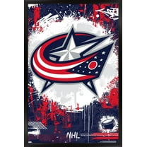 NHL Columbus Blue Jackets - Maximalist Logo 23 Wall Poster, 14.725" x 22.375" Framed