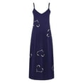 thumbnail image 4 of Qiopertar Robes d'Été pour Femmes Imprimé Sans Manches Col Rond Robe Décontractée Grandes Économies de Vacances! Moins de 5$ jusqu'à 90 % de Réduction, 4 of 5