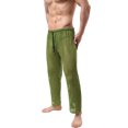 thumbnail image 5 of Cenuakty Men's Mesh Fishnet Pants Solid Color See Through Stretchy Muscle Trousers Drawstring Stretchy Sleep Lounge Bottoms, 5 of 8