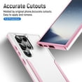thumbnail image 2 of Dteck for Samsung Galaxy S25 Ultra Case, Full Body Heavy Duty Rugged Shockproof Protective Phone Cover with Tempered Glass Screen Protector and Camera Lens Cover,White+Pink, 2 of 6