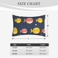 thumbnail image 4 of Susaid Cute Puffer Fish Print Pillowcases Multiple Size, Pillow Cover Super Soft Envelope Closure Standard Pillow Case-14"x20", 4 of 6