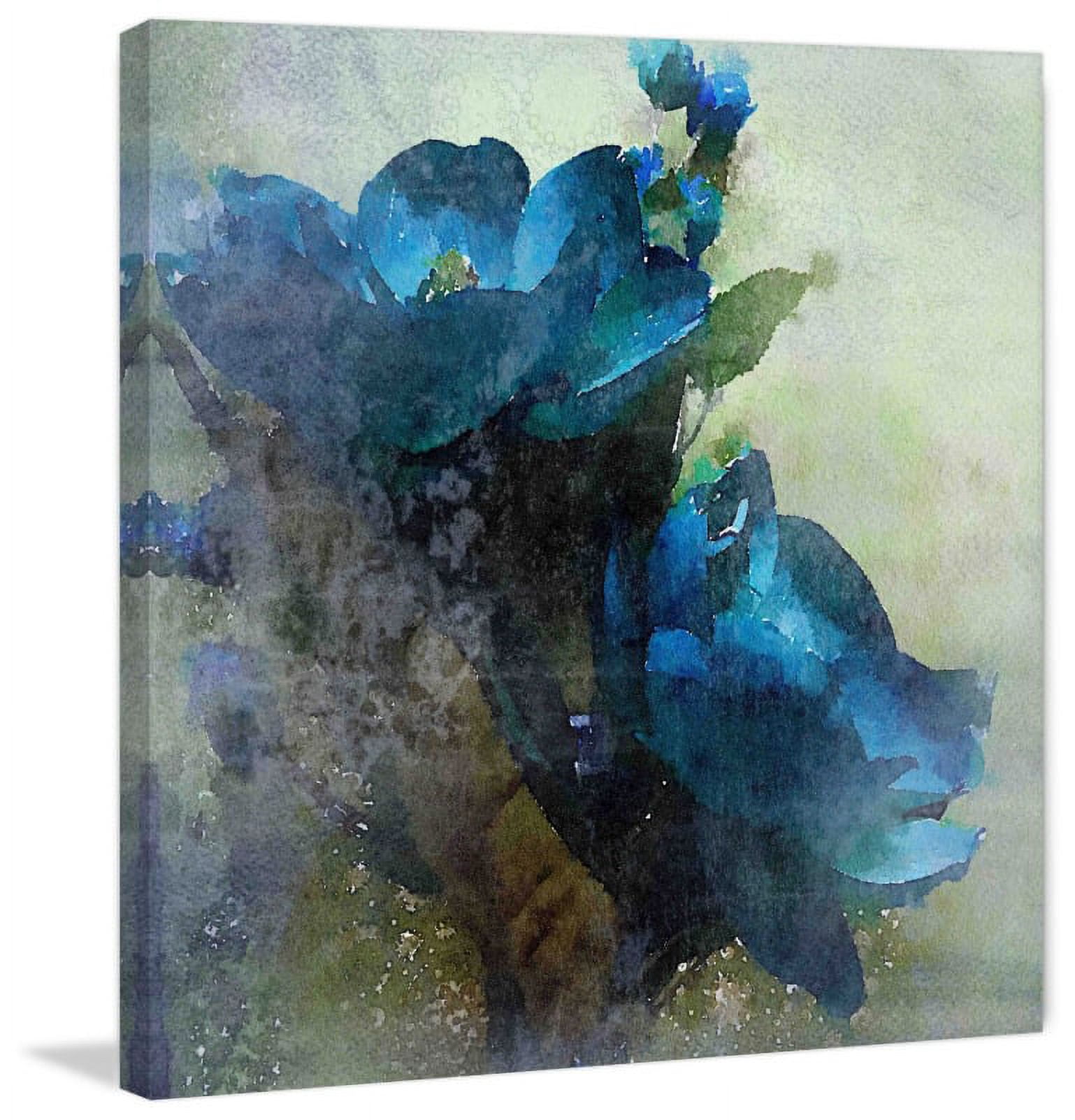 Marmont Hill - "Spring Blue Flowers" by Irena Orlov Painting Print on Wrapped Canvas