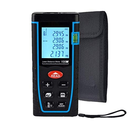 Handheld 100M 328ft Digital LCD Laser Distance Meter Range Finder Measure Tool 