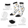 thumbnail image 5 of Rateoe Farm Roosters Pattern Quarter Crew Socks,Toe Seamed Ankle Socks,Cotton Cushioned Breathable Athletic Crew Sports Socks, 5 of 7