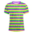 thumbnail image 4 of BJUTIR Boys T Shirts Striped Short Sleeve T Shirt For Kids Colorful Party Graphic Tee Casual Top Soft Flexible Fit Top Size 90, 4 of 4