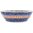 thumbnail image 3 of Polish Pottery 8¼-inch Fluted Bowl (Blue Heart Theme) Hand Painted in Boleslawiec, Poland + Certificate of Authenticity, 3 of 6