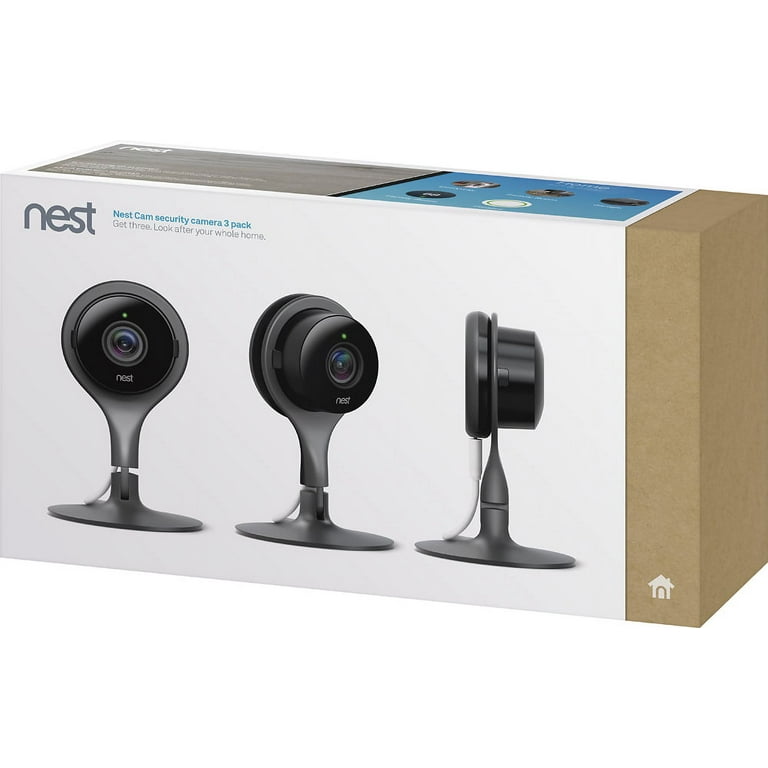 Google Nest Cam Indoor Security Cameras (3-Pack) - Black