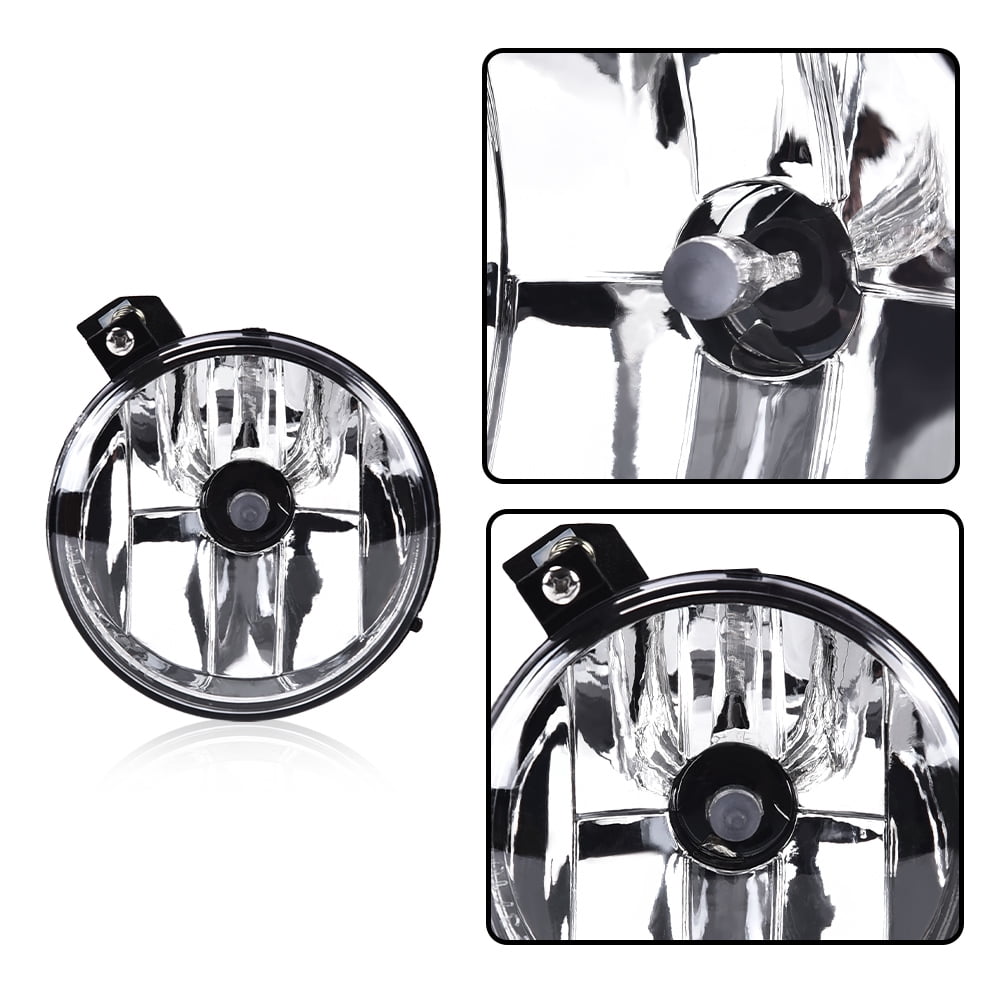 Front Bumper Fog Lights w/Bulbs Left Side Fit for Dakota Pickup Truck SUV 2001-2004/Dodge Durango 2001-2003 Fog Lamps