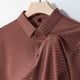 thumbnail image 4 of Blusa y camisa de manga corta con cuello vuelto para hombre, informal, holgada, cómoda, suave, de negocios, con botones, blusa de manga corta con cuello vuelto, camisa para hombre, tops de poliéster, 4 of 9