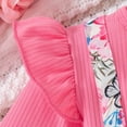 thumbnail image 4 of Kiijoy Girls Hearts Print Long Sleeve Dress Casual Ruffle A Line Midi Dress, Sizes 2-8, 4 of 7