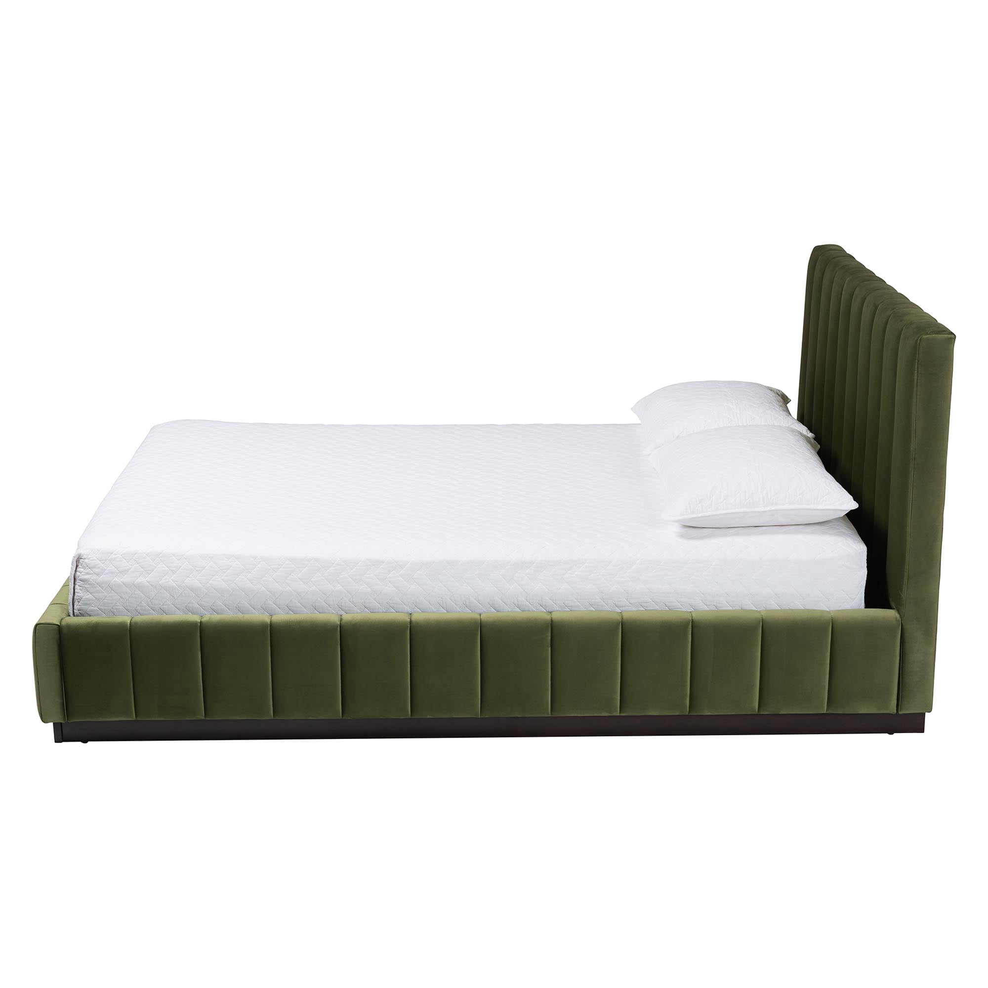 Baxton Studio Granger Modern Platform Bed, Queen, Moss Green
