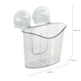 thumbnail image 5 of Bath Bliss 2 Compartment Power Locking Suction Clear Organizer, 5 of 6