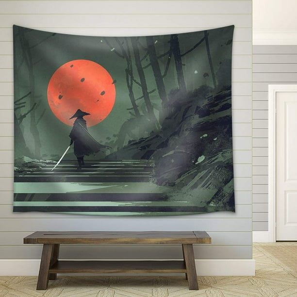 Wall26 Illustration Samurai Standing On Stairway In Night Forest With The Red Moon On Background Illustration Painting Fabric Wall Tapestry Home Decor 68x80 Inches Walmart Com Walmart Com Wall26 Illustration Samurai Standing On Stairway In Night Forest With The Red Moon On Background Illustration Painting Fabric Wall Tapestry Home Decor 68x80 Inches Walmart Com Walmart Com