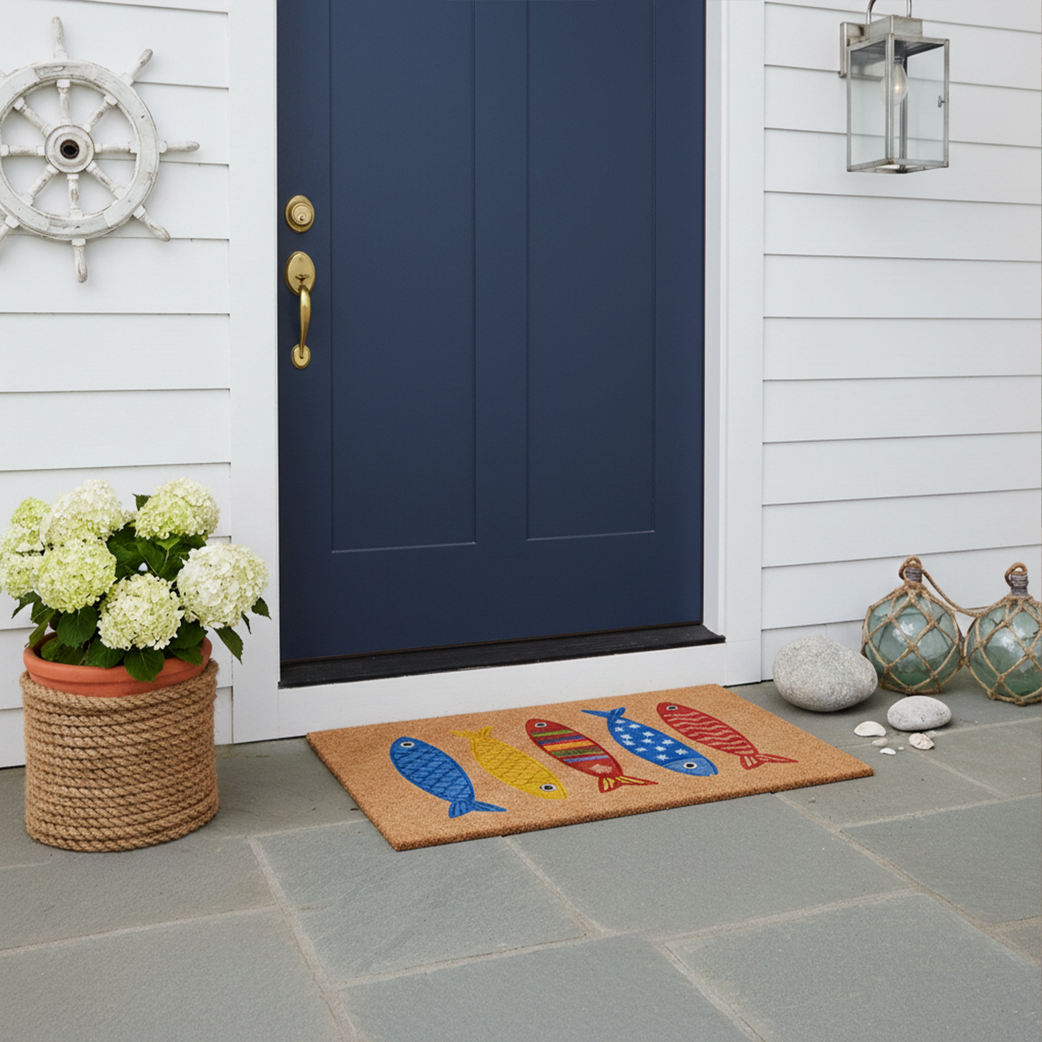 Calloway Mills 117881729 Colorful Sardines Doormat, 17" x 29"