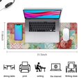 thumbnail image 5 of Long Mouse Pads for Desk,Pioneer Flower Floral Print Pattern Desk Mats on Top Of Desks, Desk Mouse Pad Extra Large with 3mm Non-Slip Base and Stitched Edge for Gaming,Office,Work,Home 31.5"x11.8", 5 of 6