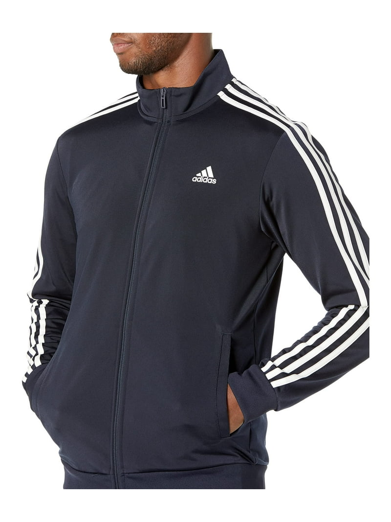 adidas Essentials 3-Stripes Tricot Track Jacket (Mens, Legend Ink