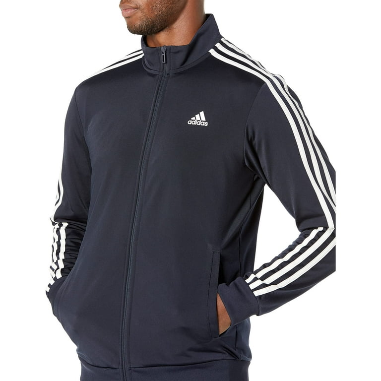 アディダス レディース コート アウター Essential 3-Stripes Tricot Jacket Legend Ink adidas Women's Essentials Animal Print Tricot 3-Stripes Track Top -  Black/Pink