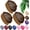 Brown, variant on 3-Piece Stretchy Wide-Edge Sleeping Cap Set, Comfortable and breathable