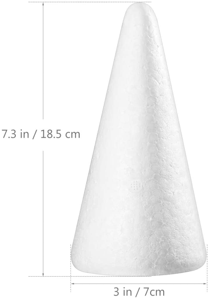 9.85-Inch Darice 01260P 1-Piece Dura Foam Cone for Craftwork 