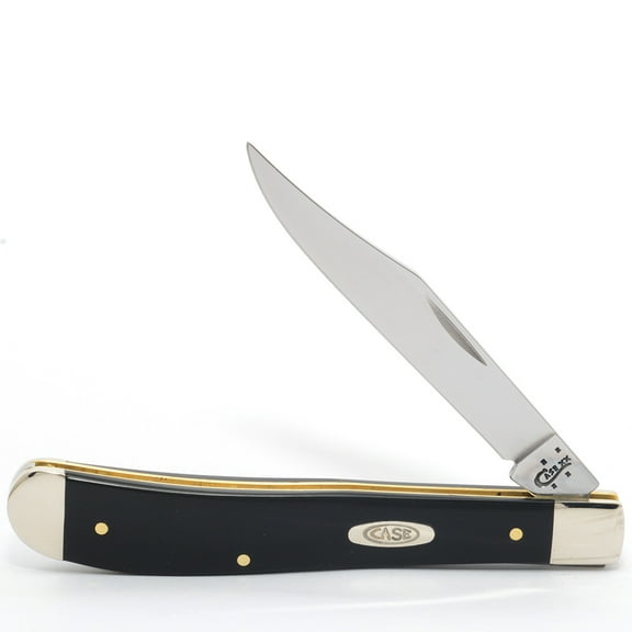 WR Case XX Pocket Knife 22479 BLACK SYNTHETIC SLIMLINE TRAPPER(21048 SS)
