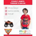 thumbnail image 4 of Camiseta Monster Jam para niños pequeños, paquete de 3 unidades, negro/rojo/gris, 4T, 4 of 8