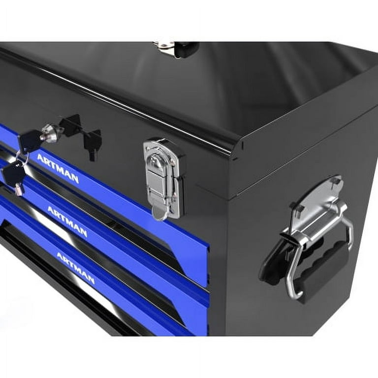 Plantex Tool Box/High Grade Metal Tool Box for Tools Kit/Tool Kit Box for  Home and Garage/3 Compartments (Blue & Black) Rs. 1479 