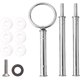 thumbnail image 1 of Guías para cajones con rodamientos de bolas, guías negras de metal con rodamientos de bolas, rieles deslizantes, guías para cajones de extensión completa (2 piezas, negro), 1 of 5