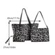 thumbnail image 1 of Bolso de mano de PU de 3 piezas para mujer, bolso de hombro, conjunto de cartera con cremallera y estampado de leopardo (negro), 1 of 8