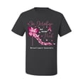 thumbnail image 2 of Wild Bobby In October We Wear Pink Diamond Heel Breast Cancer Awareness Men Tee, Charcoal, 5X-Large, 2 of 6
