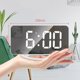 thumbnail image 2 of LED Mirror Clock Mini Digital Alarm Clock Table Clock with Snooze Function 3 Adjustable Brightness Auto-Adapt Backlight, 2 of 4