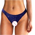 thumbnail image 4 of HUPOM Cute Underwear For Women Panties For Girls Thong Leisure Tie Seamless Waistband Blue L, 4 of 4