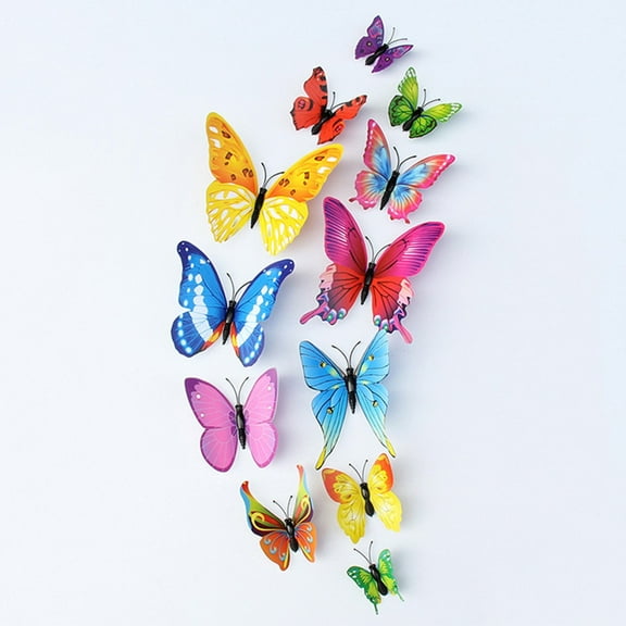 Luolandi Butterfly Wall Stickers / Magnet, 3D Art Decals Home Room Decorations Decor Kids