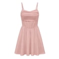 thumbnail image 7 of Blmnix Dresses for Women 2026 Sexy Dresses Short Dress Slip Dress Petticoat Square Neckline Sleeveless Pink Mini Spring Dresses for Women 2026,XS, 7 of 7
