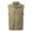 Khaki, variant on Mens Casual Sports Vest Multi Pocket Fishing Vest Solid Color Zipper Cardigan Fishing Jacket,Tank Tops Men,L