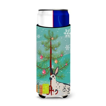 

English Spot Rabbit Christmas Michelob Ultra Hugger for Slim Cans