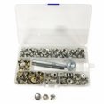 thumbnail image 2 of MasteelfCA 50 Paires de Raccords à Ressort avec Boutons-Pression et Outil d'Installation, Accessoires de Bricolage avec Boîte de Rangement (Argent, Diamètre 10mm), 2 of 7