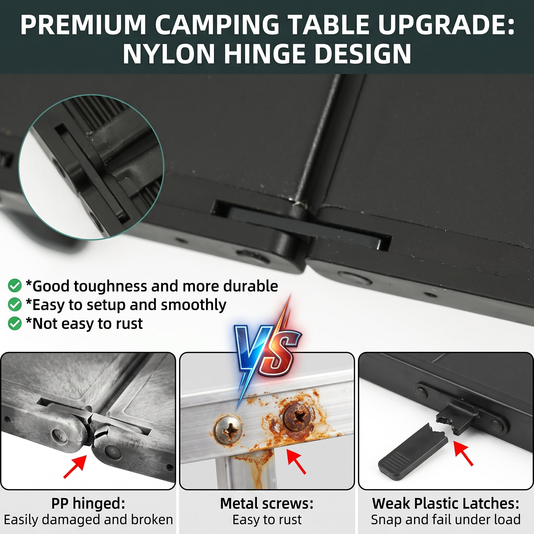 Portable Camping Table Ultralight Aluminum Camp Table with Storage Bag Folding Beach Table for Camping Hiking Backpacking Outdoor Picnic