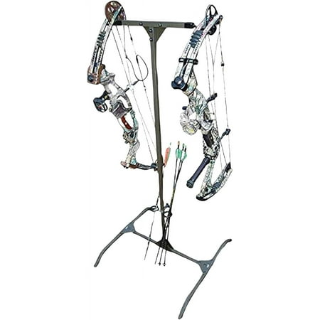 Reliable Stable Convenient Lightweight Durable Portable Dual-Sided Versatile Archery Hard Surface Bow Practice Hanger with Archer s Arrow Caddies Included