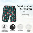 thumbnail image 3 of Yiaed Amanita Mushroom Print Mens Swim Trunks Bathing Suit Compression Liner Beach Swim Shorts Swimwear Quick Dry Zipper Pocket No-Chafing Board Short-Large, 3 of 6