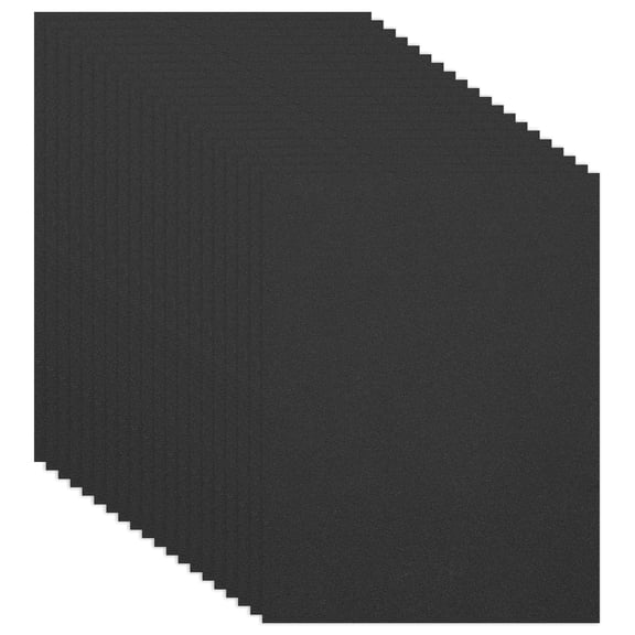 Uxcell 20Pcs Black EVA Foam Sheets, 15.7 x 11.8 Inches 1mm Thick Foam Sheets for Crafts