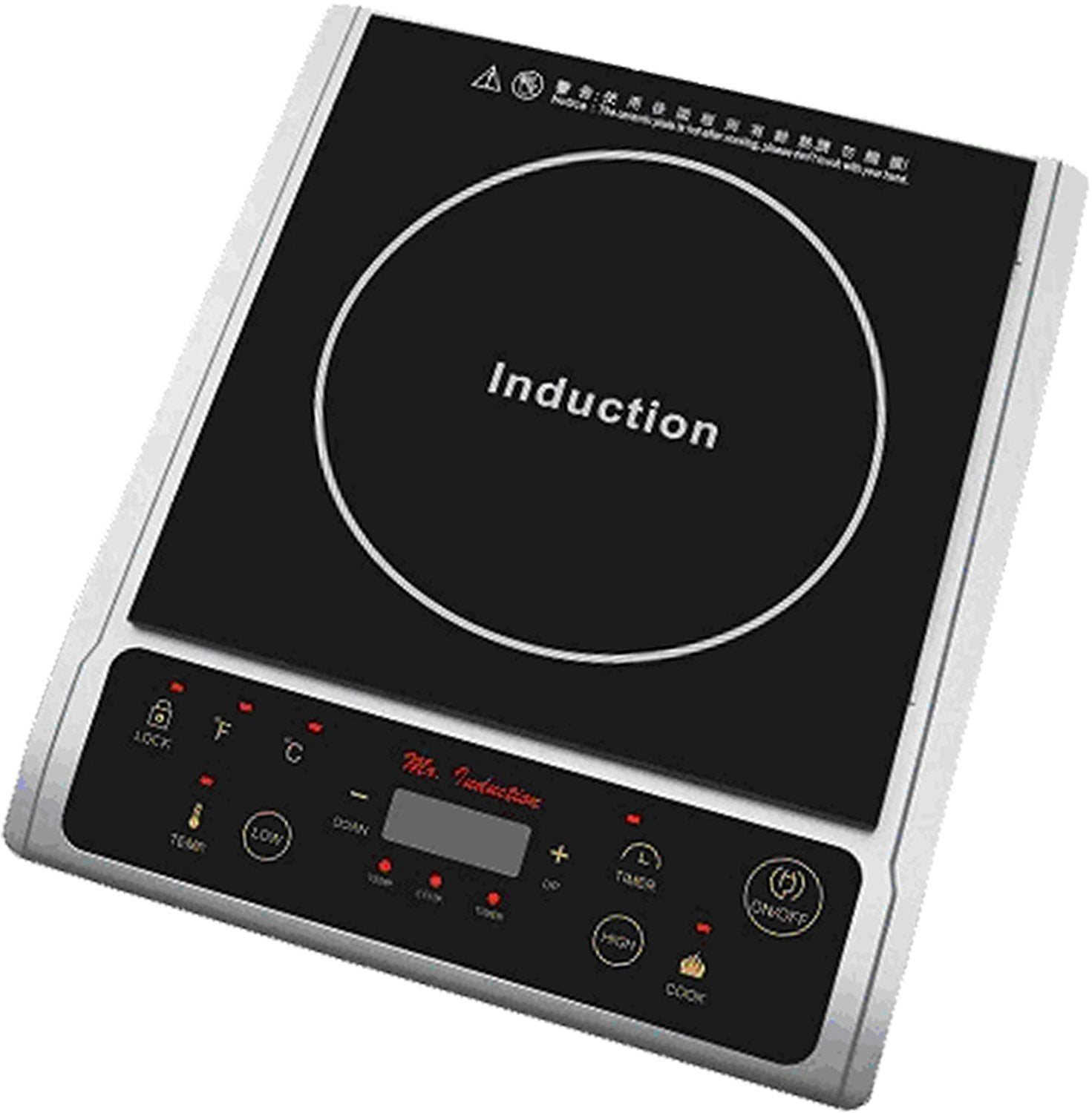 SPT 1300 Watt Silver Induction Cooktop With SPT Glass Lid Pot 3. 5 L