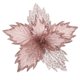 thumbnail image 1 of Flor decorativa para Navidad realizada en terciopelo con purpurina, Color Rosa, 1 of 1