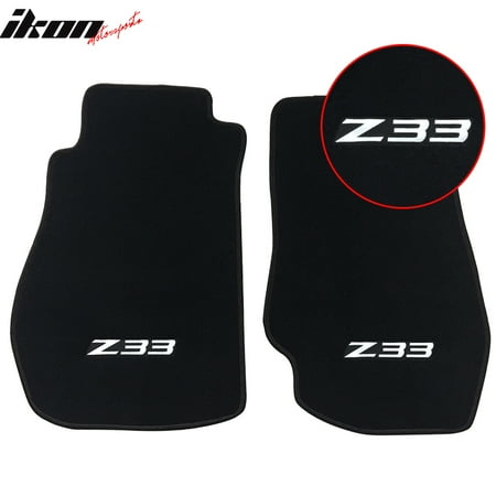 350z Floor Mats - Fit 03-09 Nissan 350Z Z33 Logo OE Fitment Floor Mats Carpet Nylon 2PC Black