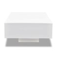thumbnail image 2 of Coffee Table, High Gloss White, 33 Inch Rectangular Modern Platform, 2 of 5