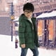 thumbnail image 1 of Abrigo grueso de invierno con capucha y manga larga para niños y niños (verde militar 5-6T) Ehuebsd Para estrenar, 1 of 4