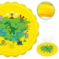 thumbnail image 5 of Huge 68″ Splash Water Play Mat for Little Kids & Toddlers, Water Sprinkler, Water Inflatable Wading Pool for Summer Fun Outdoor Water Toys for Boys & Girls, Yellow Animals, 5 of 9