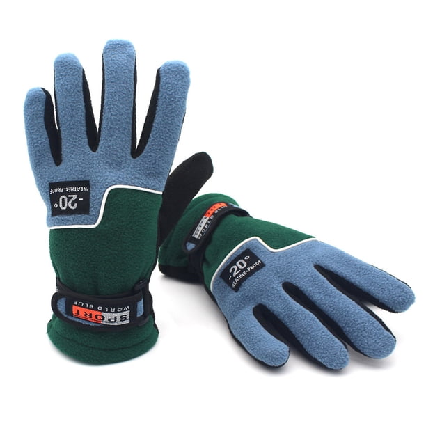 Jumpingount 1 par de guantes antideslizantes de esquí gruesos para invierno, guantes de esquí para nieve, mitones a prueba de viento para guantes y mitones Mujer Azul Oscuro
