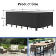 thumbnail image 4 of Hootek Patio Furniture Covers, 71×47 Outdoor Furniture Cover Waterproof, Heavy Duty Oxford Patio Table Cover for Outdoor Table, Chair, Sofa, Desk (Black 71"L×47"W×30"H), 4 of 7