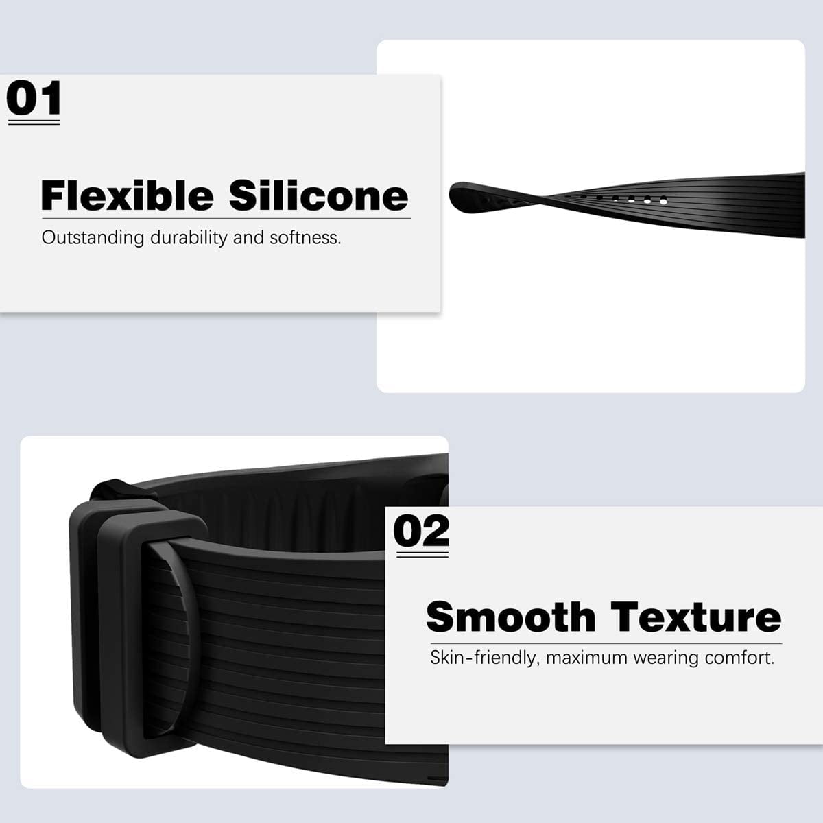 Band Compatible with Samsung Gear Fit2 Pro SM R365 Gear Fit2 SM R360 Soft Silicone Adjustable Striated Watch Walmart